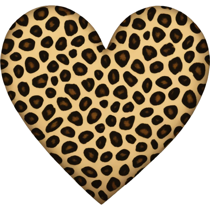 leopard print heart  emoji