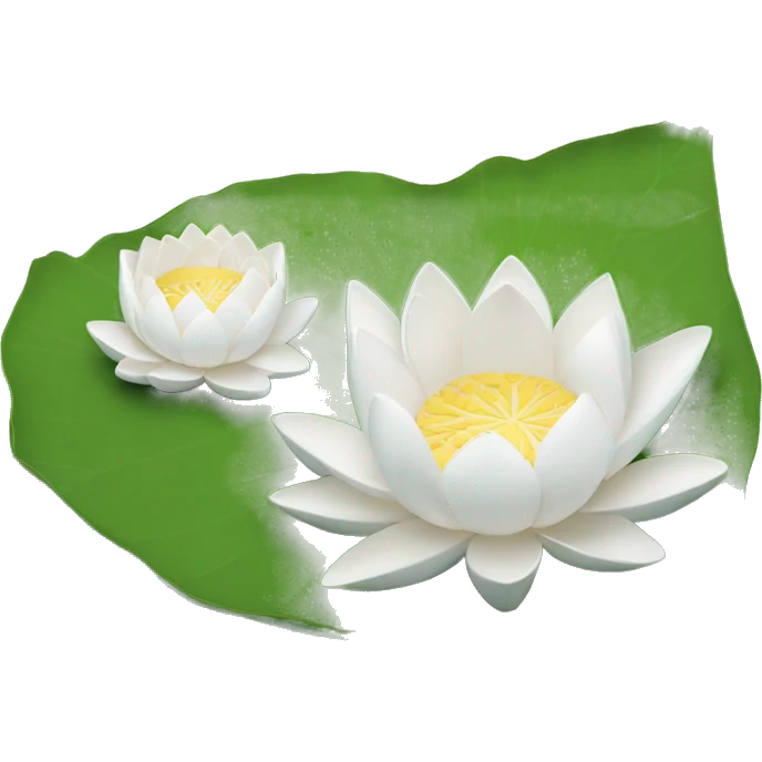 White lotus and leaf on the water emoji