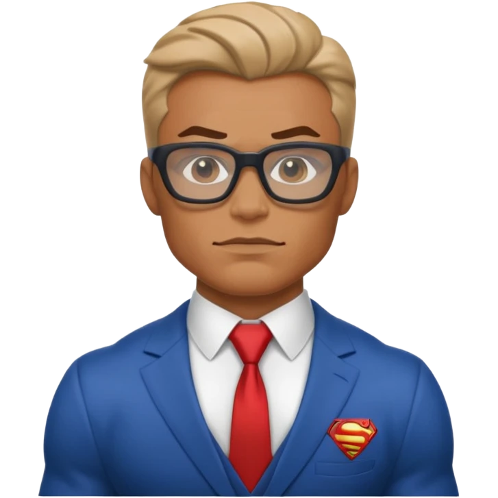 Glasses-Wearing super Heroe emoji