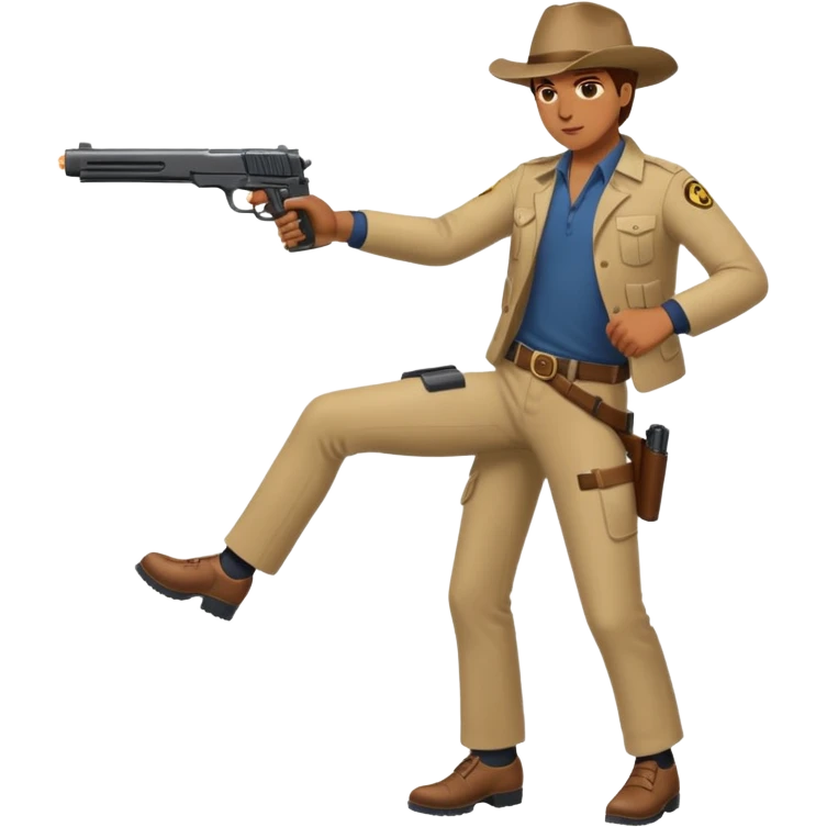 gun shooting at foot emoji