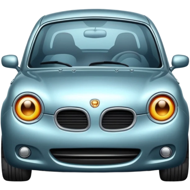 Car with shocked look emoji