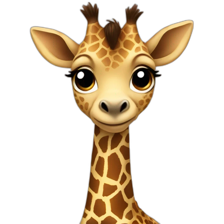 punk rock baby giraffe emoji