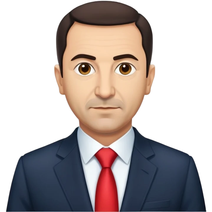 Turkish politician Ekrem İmamoğlu, Mayor of Istanbul, middle-aged man with short dark hair in a suit emoji