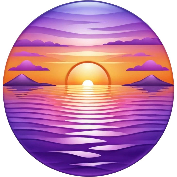 sunset with shimmering water emoji