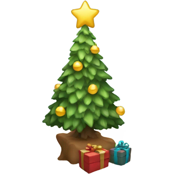 Cozy christmas tree emoji