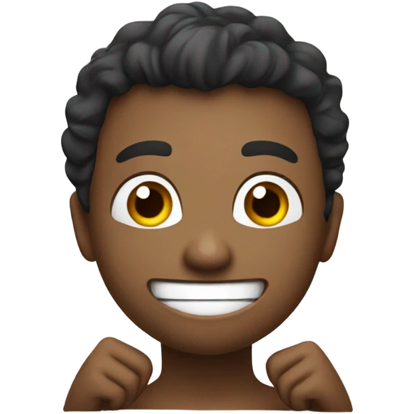 smiling emoji w hands on chin kicking feet  emoji