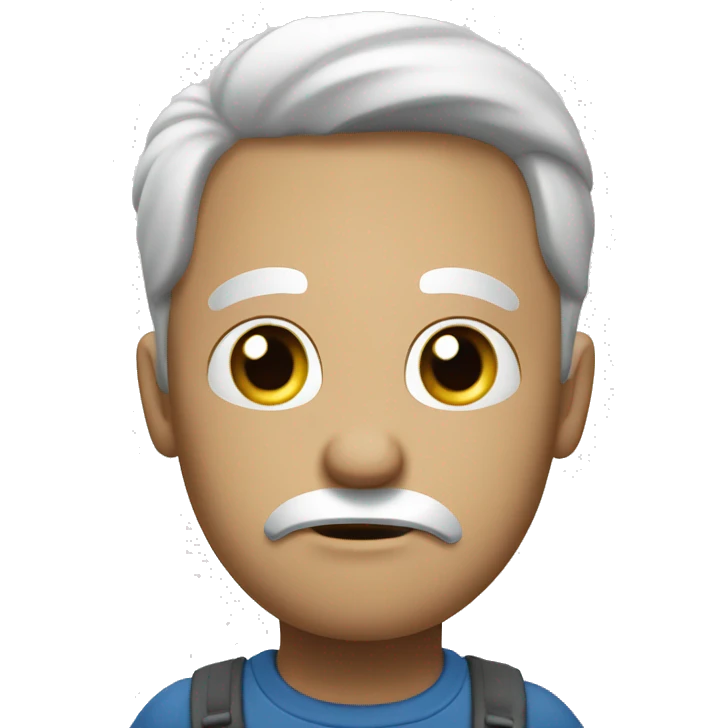 create a concern worried emoji with no background in white co emoji