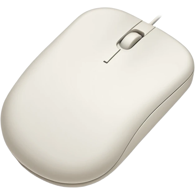 matte plasticine claymation style white mouse cursor pointer no background emoji