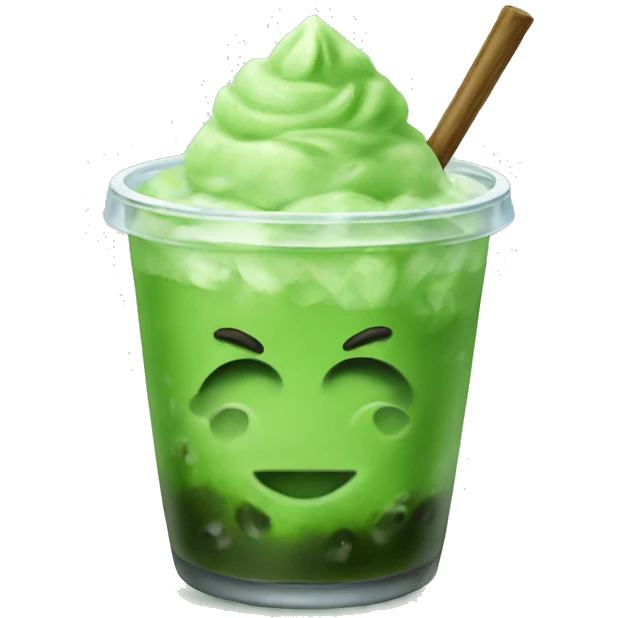 Iced matcha emoji