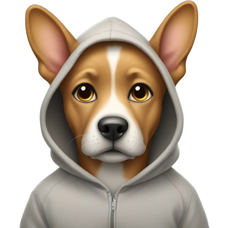Dog with a hoodie emoji