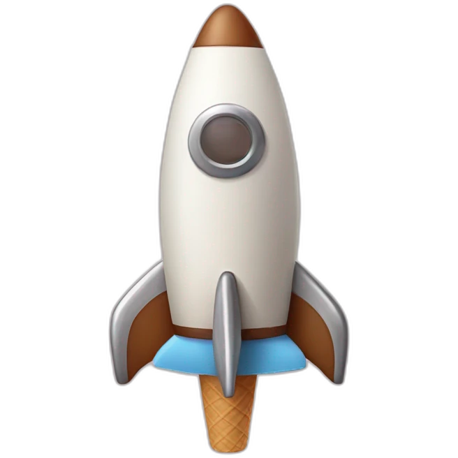 ice cream cone rocket ship emoji