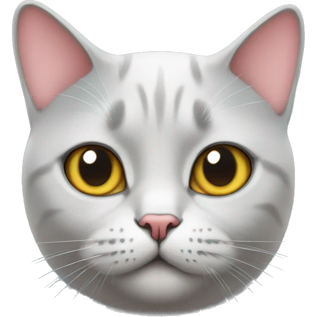 British cat with heart emojis in eyes emoji
