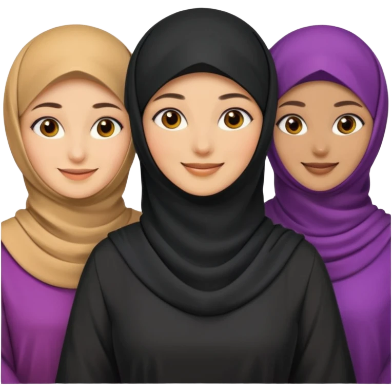 niqabi women group emoji