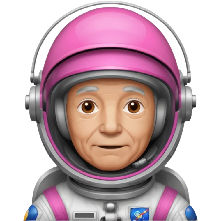  old man man Astronaut with Pink Visors emoji