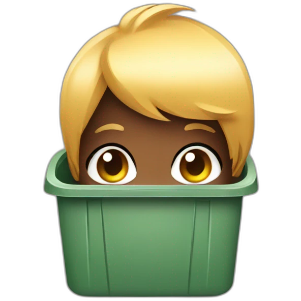 Cutie in garbage emoji
