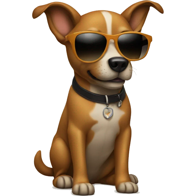 Dog with sunglasses emoji