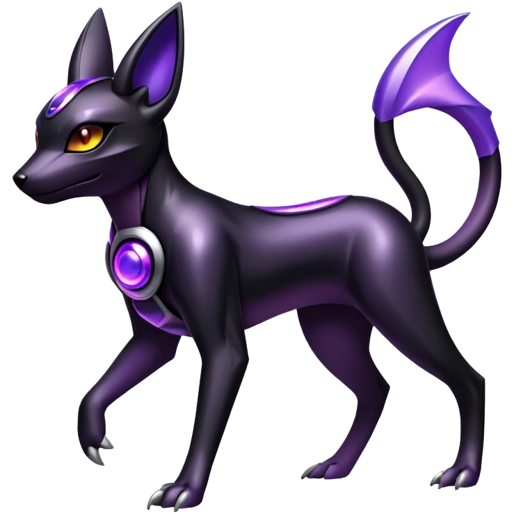Futuristic Umbreon-Houndoom-Genesect-Pokémon-Fakémon-hybrid-creature emoji