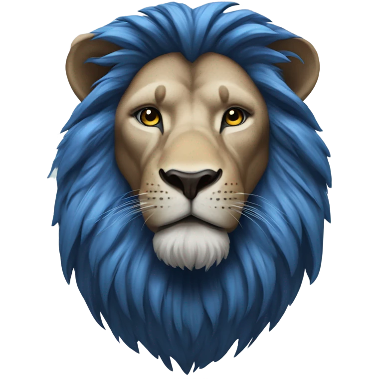 a blue lion emoji