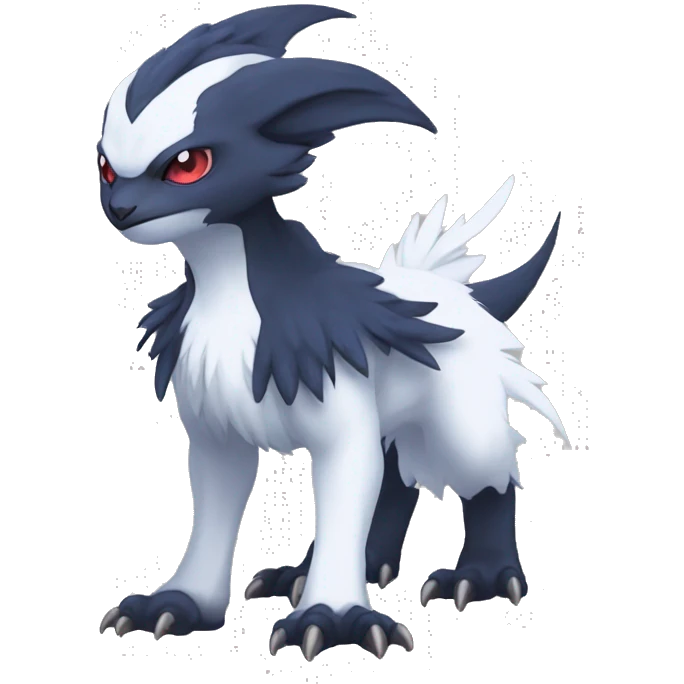 Edgy Cool Kawaii Baby Nargacuga-Absol-Pokémon Full Body Detailed High Quality emoji