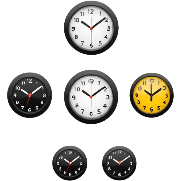simple clock icons emoji