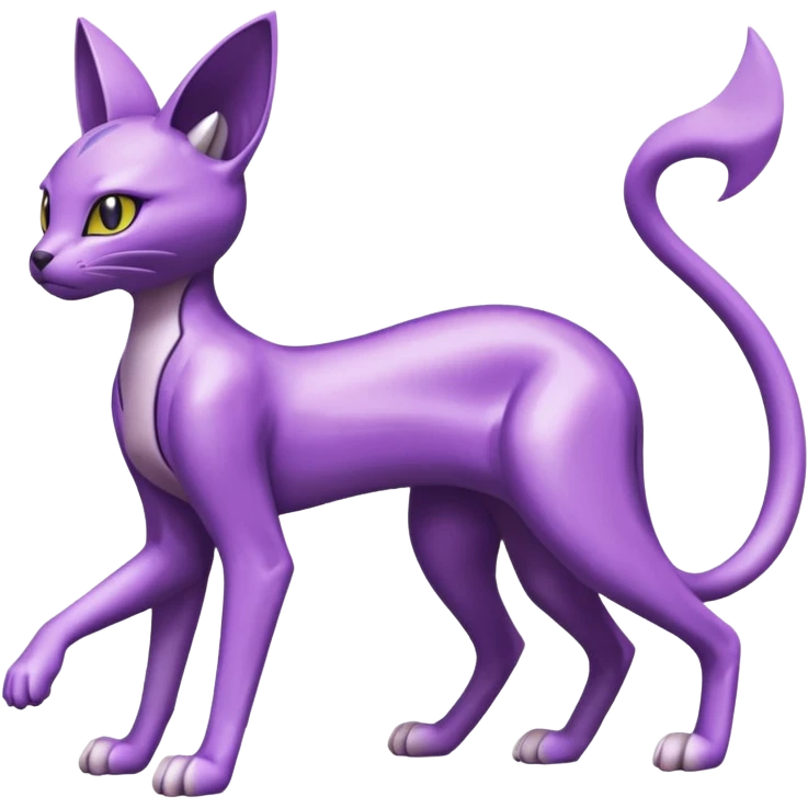Genesect-Mewtwo-Espeon-Serval-Fakémon-hybrid-creature (full body)  emoji
