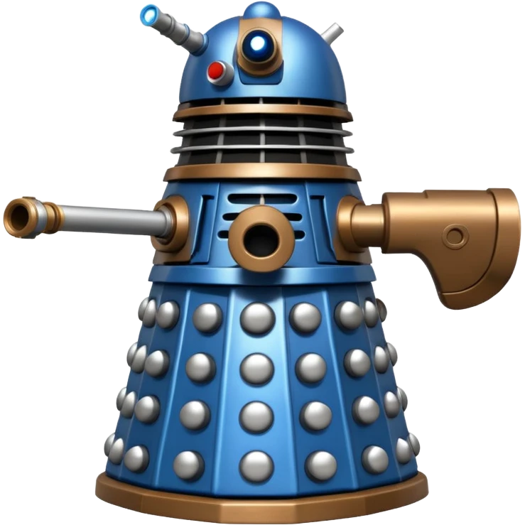 dalek silver, blue and bronze emoji