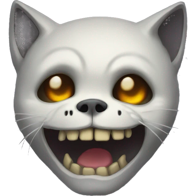 Spooky Skull kitty emoji