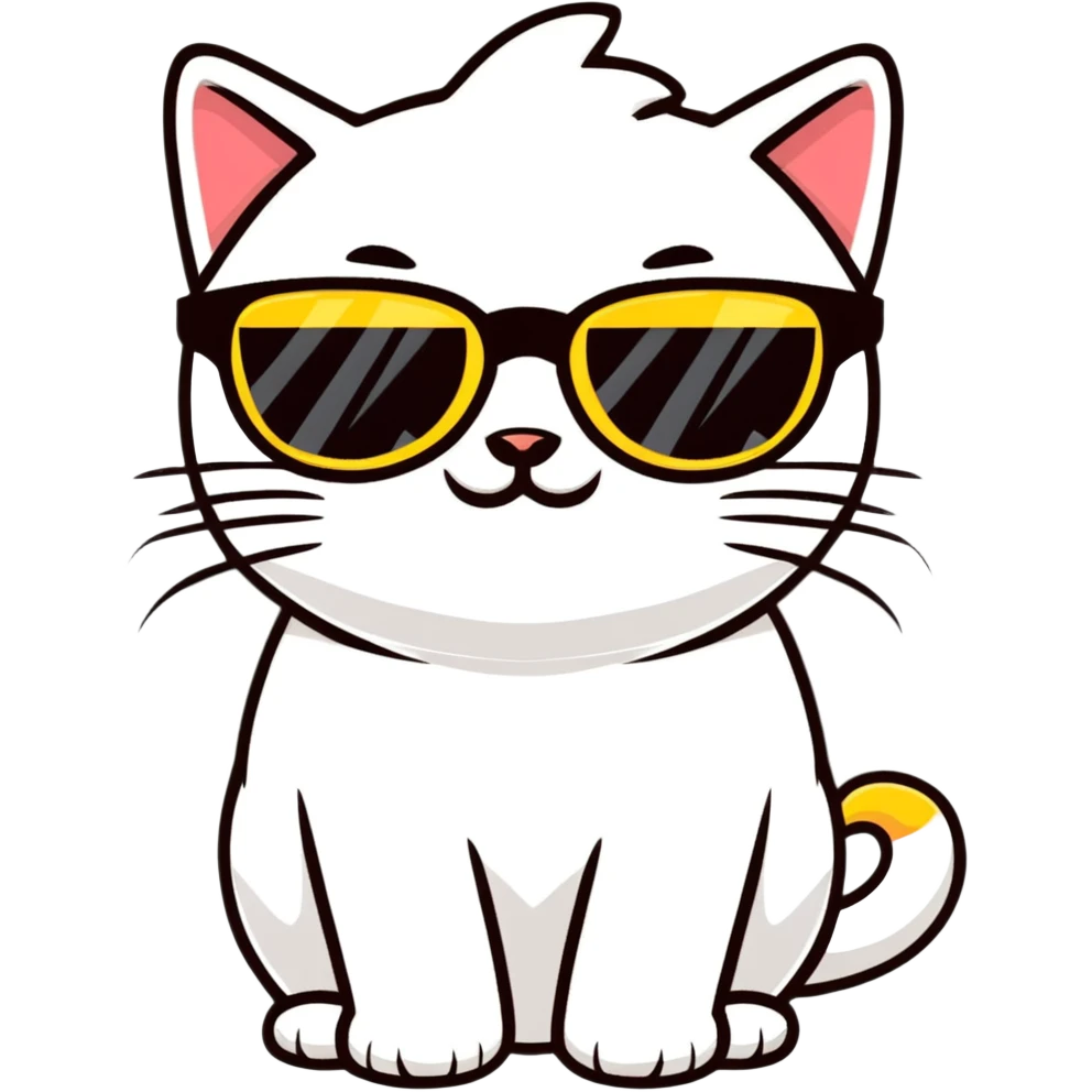 Cat with sunglasses emoji