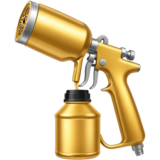 Golden paint Sprayer  emoji