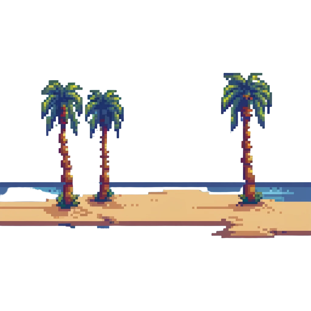 desert oasis with palm trees emoji