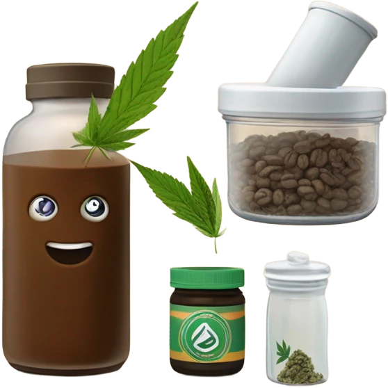 Wellbutrin, coffee, marijuana emoji