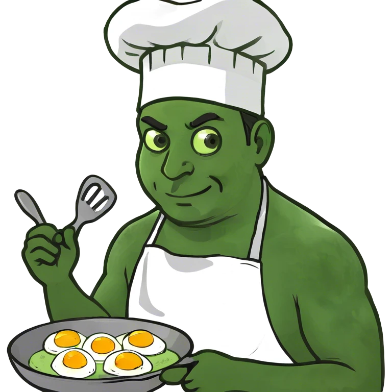 hot man making eggs emoji