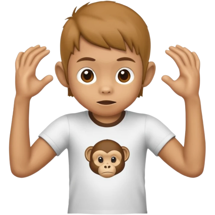 Human child doing this🐒 pose emoji