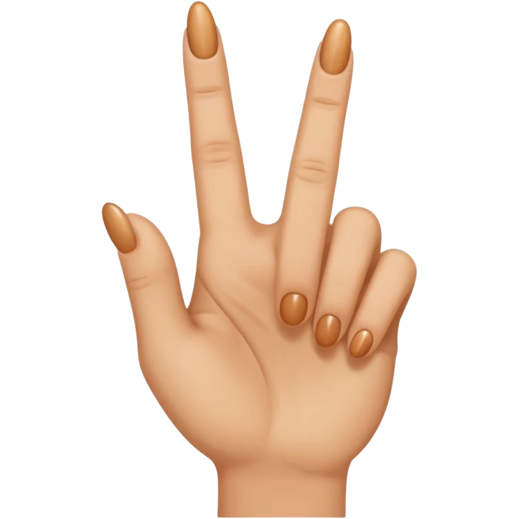 Make a hand and tilt the middle finger forward emoji