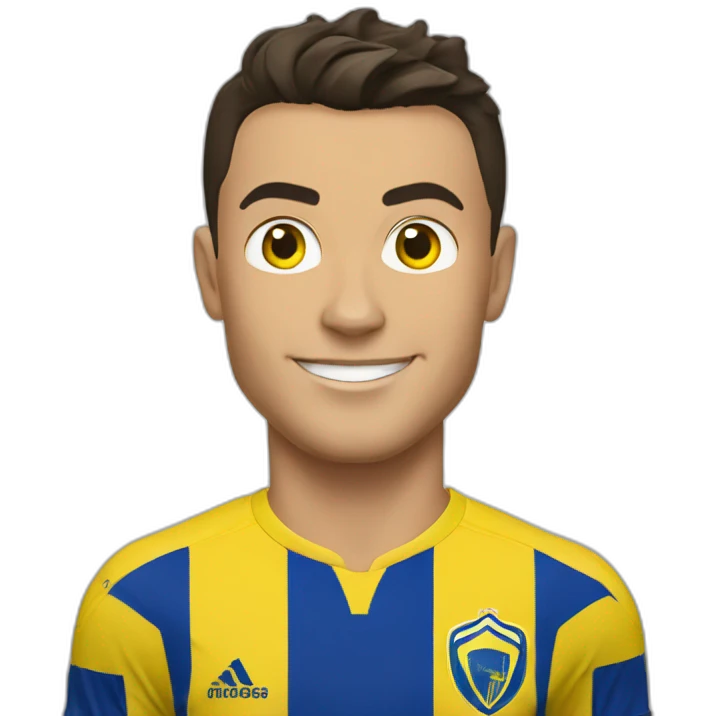 Cristiano Ronaldo wearing al nassr yellow kit emoji