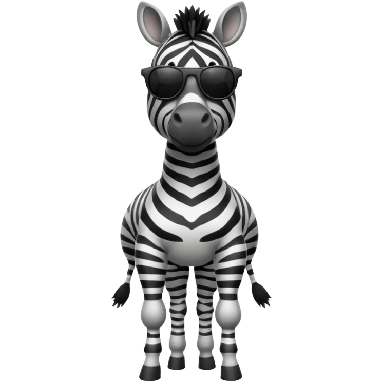 Zebra wearing sunglasses on two legs emoji