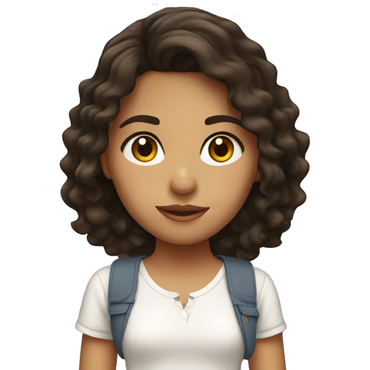colombian girl with dark brown wavy hair 4,11 emoji