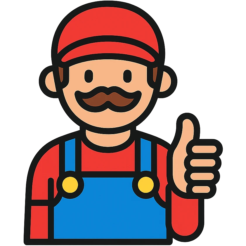Italian plumber giving thumbs up emoji