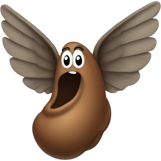 Poop with wings emoji