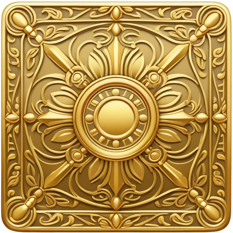 A golden square with a pattern emoji