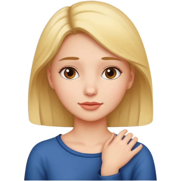 Girl with hand around neck emoji