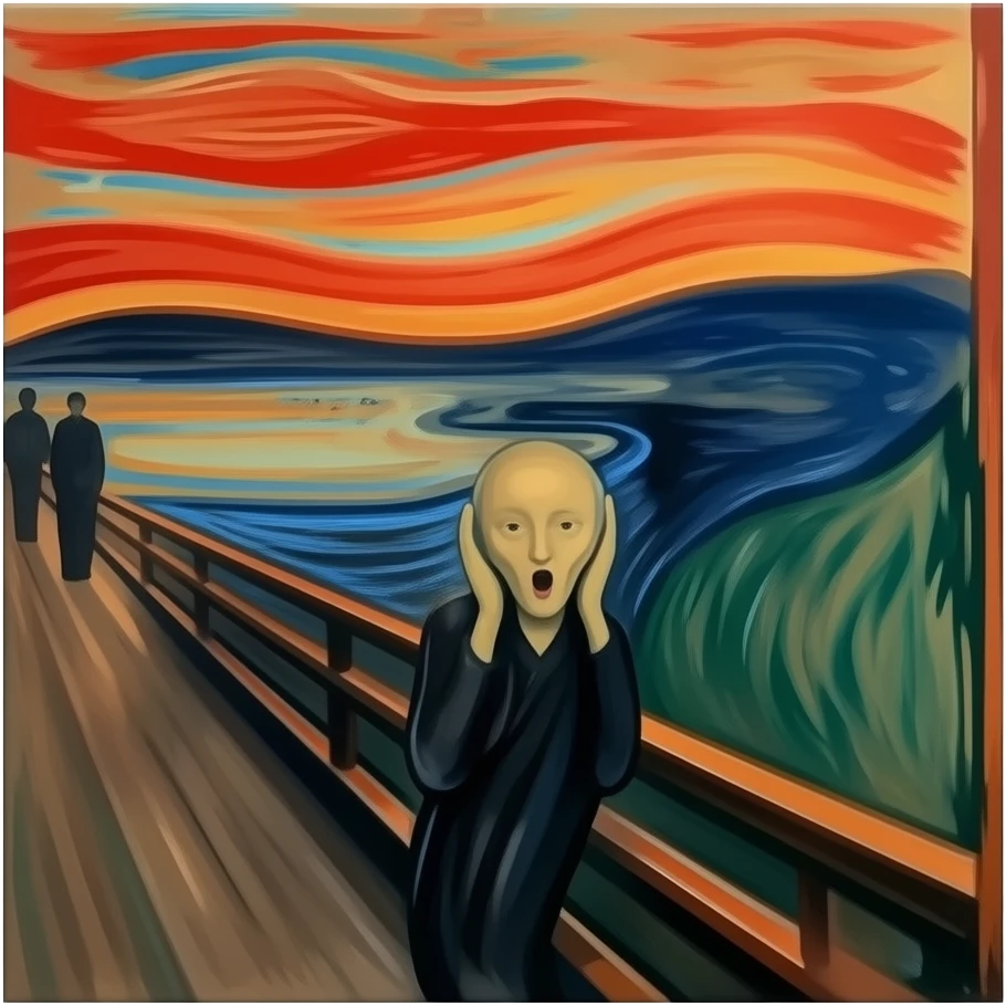 The Scream painting emoji