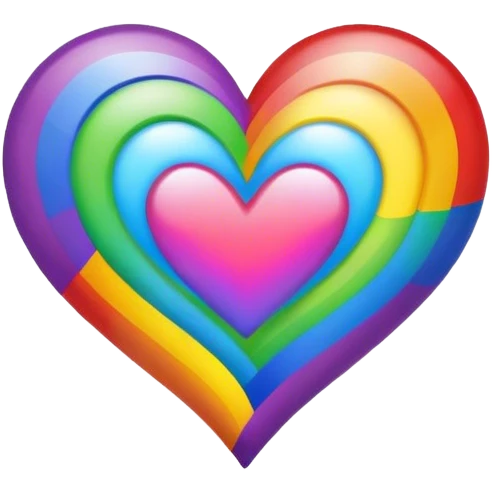 Rainbow heart emoji