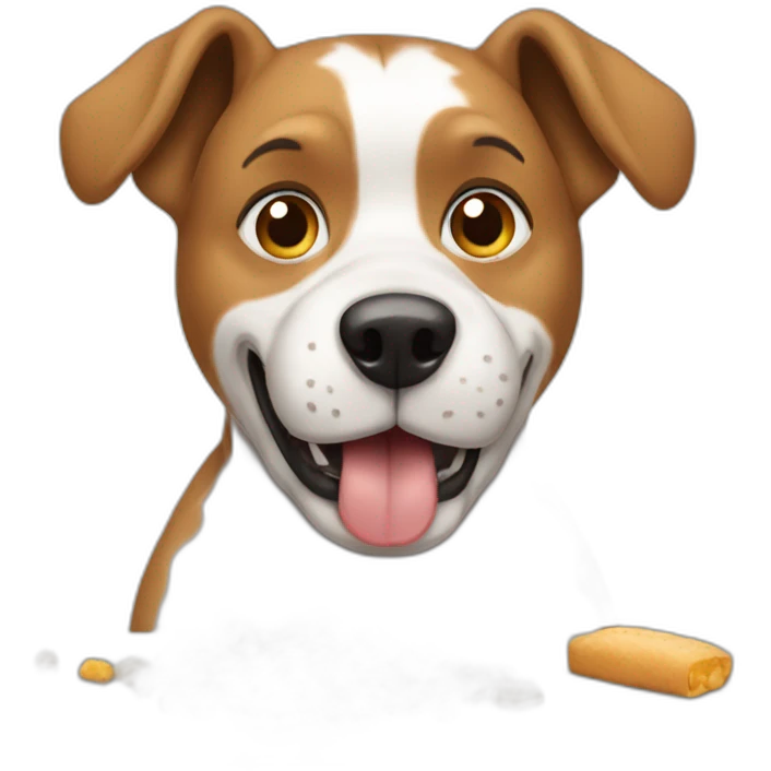 dog eating food emoji