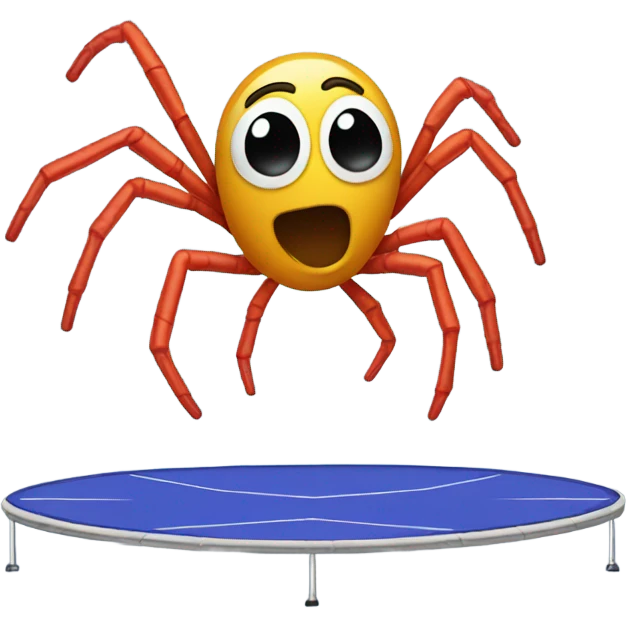 Spider jumping on trampoline  emoji