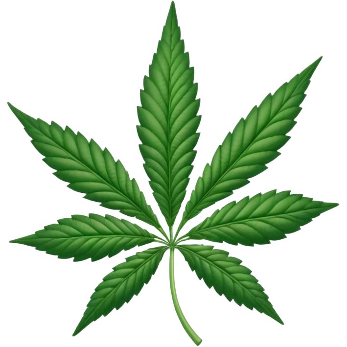 Cannabis leaf with rotation design on our emoji