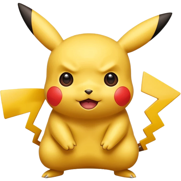 Pikachu with a surprised expression emoji emoji