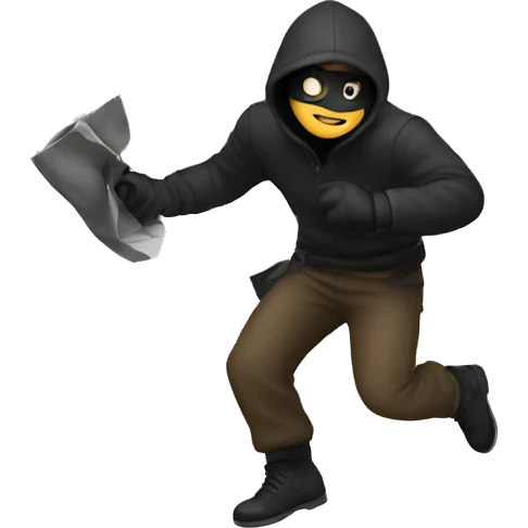 Thief escaping emoji