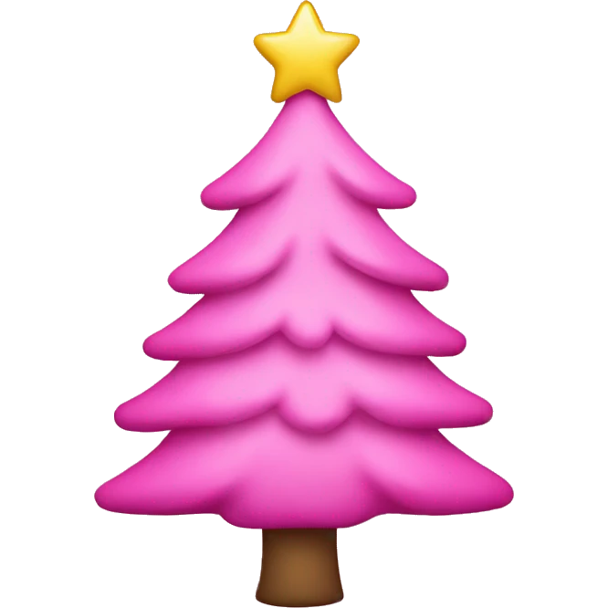 Pink Christmas tree emoji