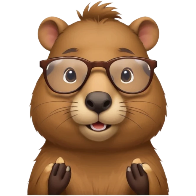 glassed capybara emoji